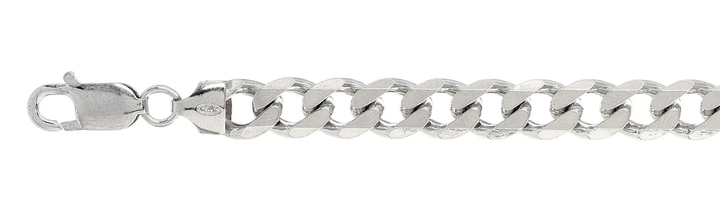 925 Sterling Silver Curb Chain 250 / 9mm, 16 inches - 30 inches