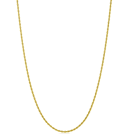 Stainless Steel Gold-Plated 2mm Rope Chain - Bulk Pack of 12