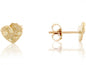 10kt Gold Heart Shaped Nugget Earrings - Small