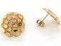 10kt Gold Round Shaped Nugget Earrings - Medium