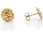 10kt Gold Round Shaped Nugget Earrings - Small