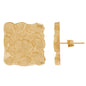 10kt Gold Square Shaped Nugget Earrings - Large