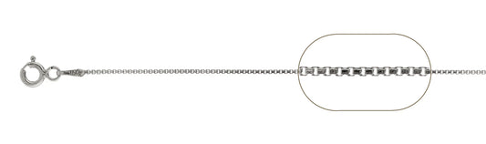 925 Sterling Silver Box Chain 015 / 0.8mm, 16 inches - 30 inches