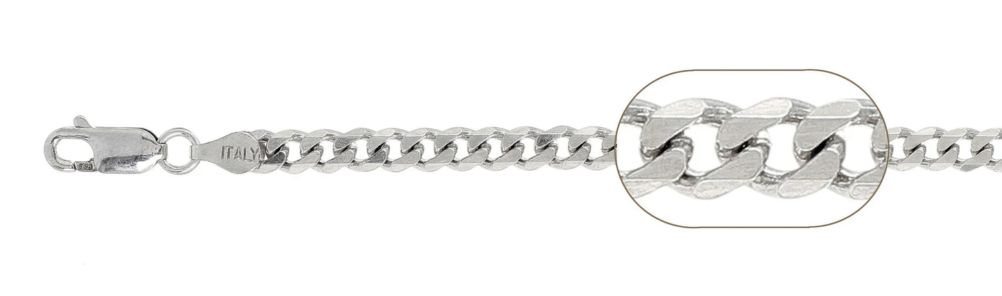 925 Sterling Silver Curb Chain 120 / 4.5mm, 16 inches - 30 inches