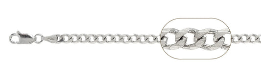 925 Sterling Silver Curb Chain 100 / 4mm, 16 inches - 30 inches