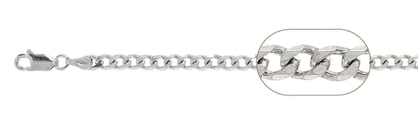 925 Sterling Silver Curb Chain 100 / 4mm, 16 inches - 30 inches