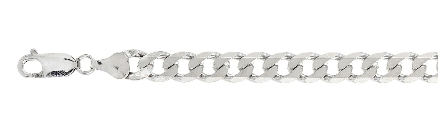 925 Sterling Silver Curb Chain 180 / 6.5mm, 16 inches - 30 inches