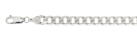 925 Sterling Silver Curb Chain 180 / 6.5mm, 16 inches - 30 inches