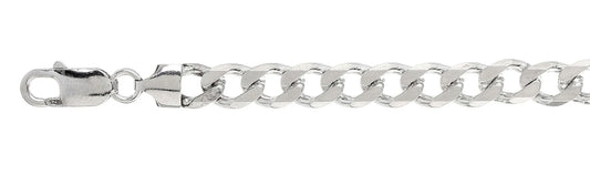 925 Sterling Silver Curb Chain 220 / 8mm, 16 inches - 30 inches