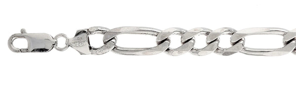 925 Sterling Silver Figaro Chain 350 / 13mm, 16 inches - 30 inches
