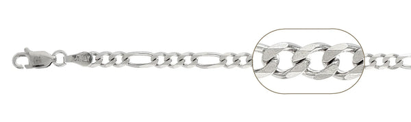 925 Sterling Silver Figaro Chain 120 / 4.5mm, 16 inches - 30 inches
