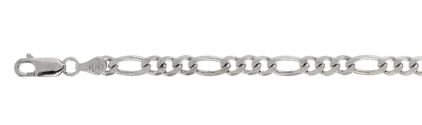 925 Sterling Silver Figaro Chain 150 / 5.5mm, 16 inches - 30 inches