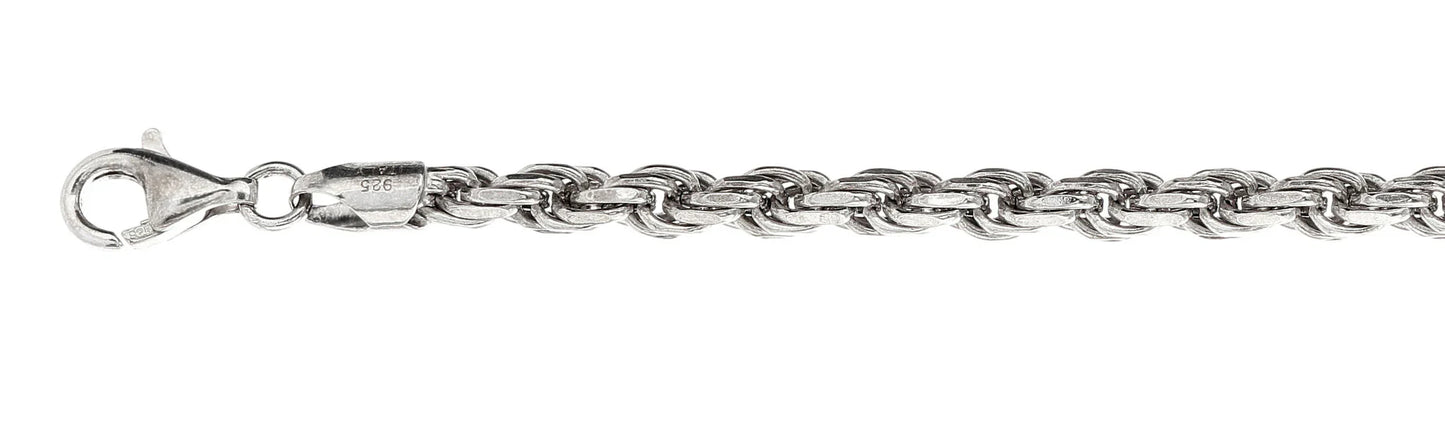 925 Sterling Silver Rope Chain 180 / 8mm, 16 inches - 30 inches